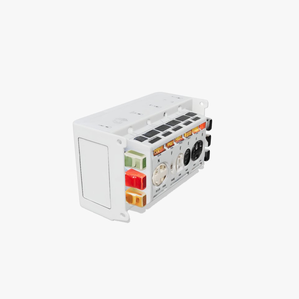 Industrial Control Panel Model Pack with Colored Switches and Sockets